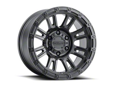 Raceline Compass Satin Black 6-Lug Wheel; 17x8.5; 0mm Offset (2024 Ranger)