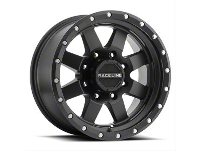 Raceline Defender Gloss Black 6-Lug Wheel; 18x9; 18mm Offset (2024 Ranger)