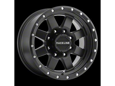 Raceline Defender Satin Black 8-Lug Wheel; 18x9; 18mm Offset (99-07 F-250 Super Duty)