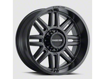 Raceline Split Satin Black 8-Lug Wheel; 18x9; 18mm Offset (99-07 F-350 Super Duty SRW)