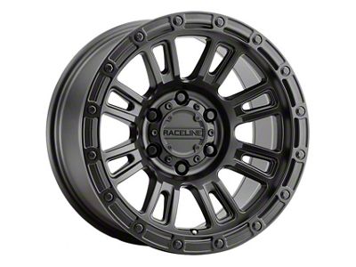 Raceline Compass Satin Black 6-Lug Wheel; 17x9; -12mm Offset (99-06 Silverado 1500)