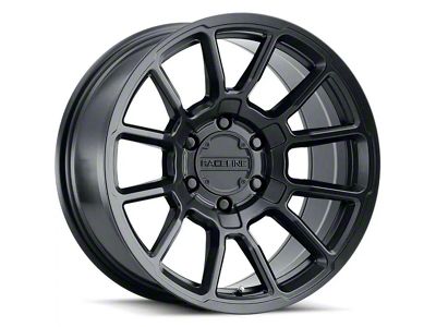 Raceline Gauge Satin Black 6-Lug Wheel; 20x9; 18mm Offset (99-06 Silverado 1500)