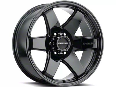 Raceline Addict Gloss Black 6-Lug Wheel; 20x9; -12mm Offset (23-25 Canyon)