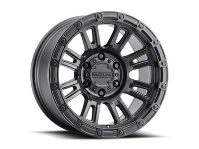 Raceline Compass Satin Black 6-Lug Wheel; 18x9; -12mm Offset (23-25 Canyon)