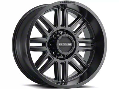Raceline Split Satin Black 6-Lug Wheel; 20x9; 18mm Offset (23-25 Canyon)