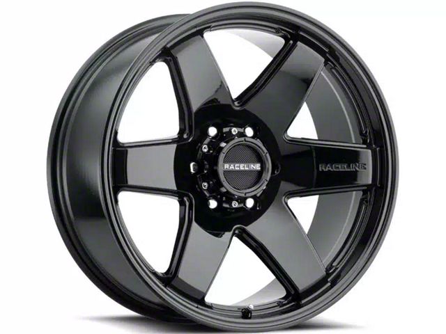 Raceline Addict Gloss Black 6-Lug Wheel; 20x9; 18mm Offset (23-24 Colorado)