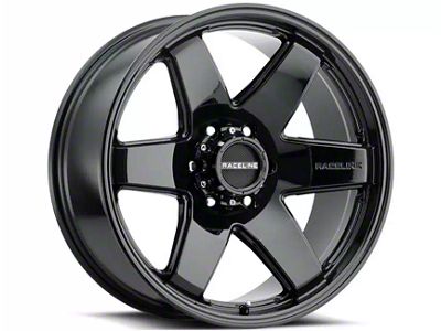 Raceline Addict Gloss Black 5-Lug Wheel; 18x9; 12mm Offset (05-11 Dakota)