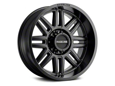 Raceline Split Satin Black 5-Lug Wheel; 18x9; -12mm Offset (05-11 Dakota)