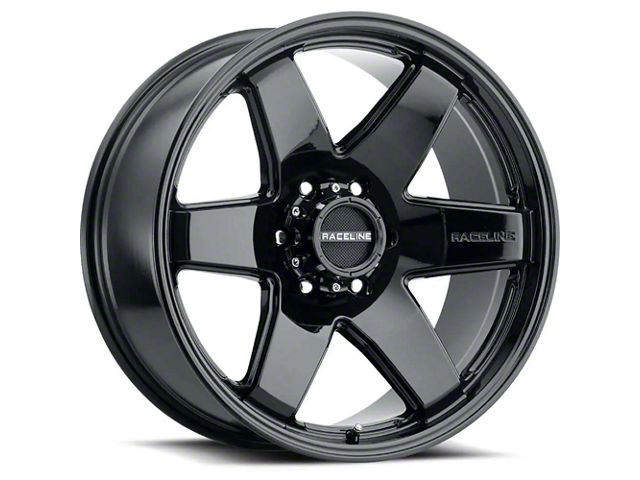 Raceline Addict Gloss Black 6-Lug Wheel; 20x9; 18mm Offset (21-24 F-150)