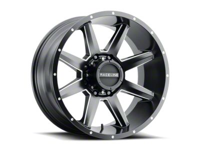 Raceline Stryker Satin Black Milled 6-Lug Wheel; 20x9; 18mm Offset (21-25 F-150)