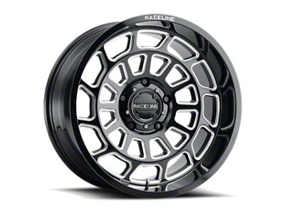 Raceline Warp Gloss Black Milled 6-Lug Wheel; 20x9; 18mm Offset (21-25 F-150)