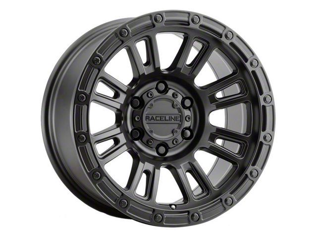 Raceline Compass Satin Black 6-Lug Wheel; 18x9; 18mm Offset (19-24 RAM 1500)