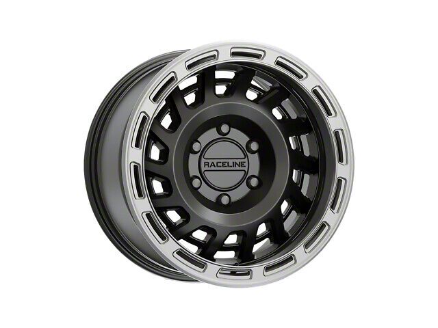Raceline Halo Satin Black with Silver Ring 6-Lug Wheel; 18x9; 18mm Offset (19-24 RAM 1500)