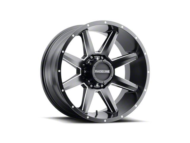 Raceline Stryker Satin Black Milled 6-Lug Wheel; 20x10; -19mm Offset (19-24 RAM 1500)