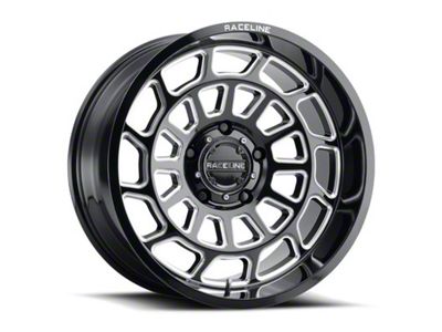 Raceline Warp Gloss Black Machined 6-Lug Wheel; 20x9; 0mm Offset (19-24 RAM 1500)