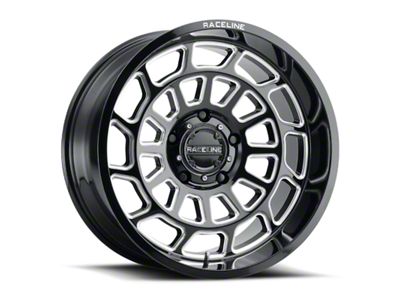 Raceline Warp Gloss Black Machined 6-Lug Wheel; 20x9; 18mm Offset (19-23 Ranger)