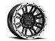Raceline Compass Satin Black with Silver Ring 6-Lug Wheel; 17x9; -12mm Offset (14-18 Silverado 1500)