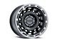 Raceline Halo Satin Black with Silver Ring 6-Lug Wheel; 17x9; -12mm Offset (14-18 Silverado 1500)