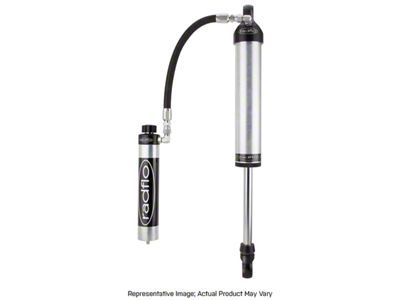Radflo 2.50-Inch Rear Shock with Remote Reservoir and Compression Adjuster for 0 to 2-Inch Lift (09-14 4WD F-150, Excluding Raptor)