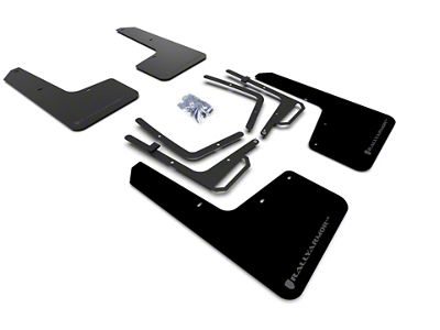 Rally Armor UR Black Mud Flaps with Dark Grey Logo; Front and Rear (17-20 F-150 Raptor)