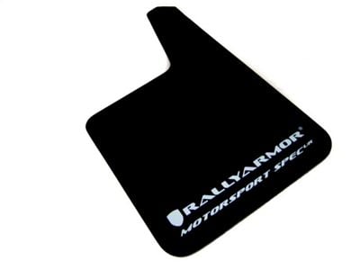 Rally Armor Universal MSpec Black Mud Flaps with White Logo; Front and Rear (Universal; Some Adaptation May Be Required)