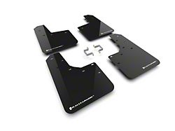 Rally Armor Black Mud Flaps with White Logo; Front and Rear (24-26 Ranger Raptor)
