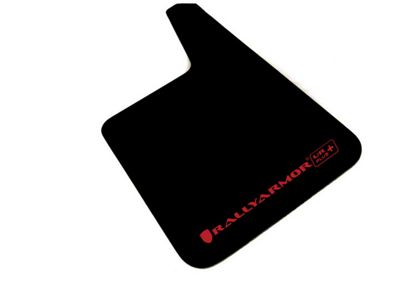 Rally Armor Universal UR Plus Black Mud Flaps with Red Logo; Front and Rear (Universal; Some Adaptation May Be Required)