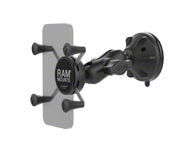 RAM Mounts X-Grip Phone Mount with Twist-Lock Low Profile Suction Base (Universal; Some Adaptation May Be Required)