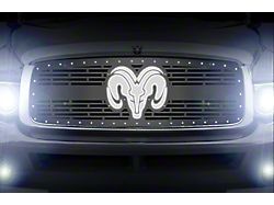 1-Piece LED X-Lite Steel Upper Grille Insert; RAM HEAD (02-05 RAM 1500)