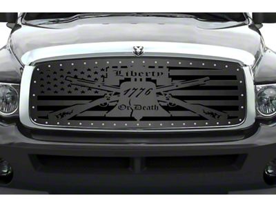 1-Piece Steel Upper Grille Insert; Liberty Or Death (02-05 RAM 1500)