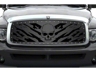 1-Piece Steel Upper Grille Insert; Nightmare (02-05 RAM 1500)