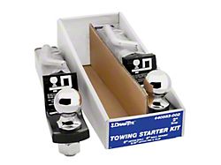 2-Inch Receiver Hitch Towing Starter Kit with 2-Inch Ball; 2-Inch Drop (Universal; Some Adaptation May Be Required)