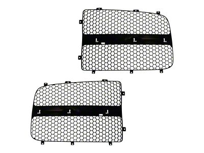 2-Piece Upper Grille Inserts; Black (02-05 RAM 1500)