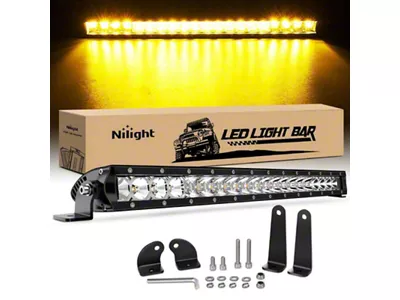 21-Inch Super Slim LED Light Bar; Amber; Spot/Flood Combo Beam (Universal; Some Adaptation May Be Required)