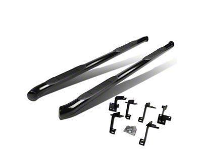 3-Inch Nerf Side Step Bars; Black (19-25 RAM 1500 Crew Cab)