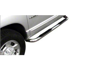3-Inch Round Side Step Bars; Stainless Steel (02-08 RAM 1500 Quad Cab)