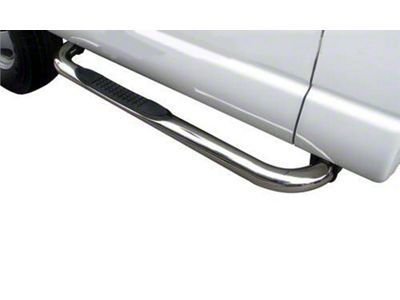3-Inch Round Side Step Bars; Stainless Steel (02-08 RAM 1500 Regular Cab)