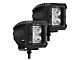 Go Rhino 3-Inch x 3-Inch Bright Series LED Light Pods; Spot Beam (Universal; Some Adaptation May Be Required)