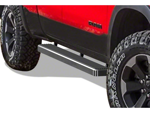 4-Inch iStep Running Boards; Hairline Silver (19-24 RAM 1500 Crew Cab)