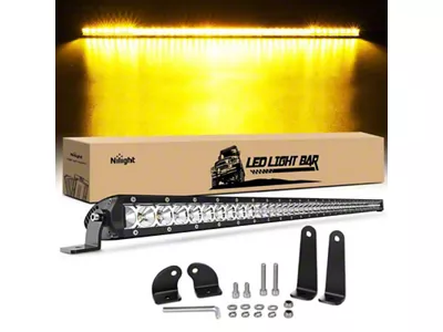41-Inch Super Slim LED Light Bar; Amber; Spot/Flood Combo Beam (Universal; Some Adaptation May Be Required)