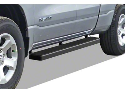 5-Inch iStep Running Boards; Black (19-24 RAM 1500 Quad Cab)