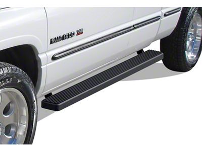 5-Inch iStep Running Boards; Black (94-01 RAM 1500 Club Cab, Quad Cab)