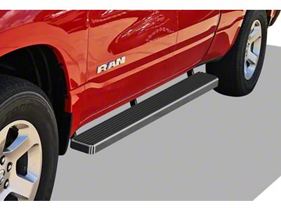 5-Inch iStep Running Boards; Hairline Silver (19-24 RAM 1500 Quad Cab)