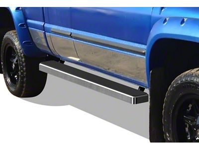 5-Inch iStep Running Boards; Hairline Silver (94-01 RAM 1500 Club Cab, Quad Cab)