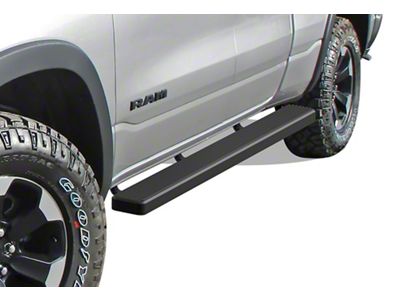 5-Inch iStep Wheel-to-Wheel Running Boards; Black (19-25 RAM 1500 Quad Cab)