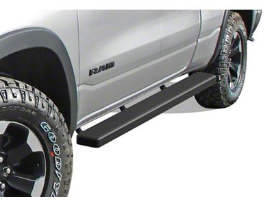 5-Inch iStep Wheel-to-Wheel Running Boards; Black (19-24 RAM 1500 Quad Cab)