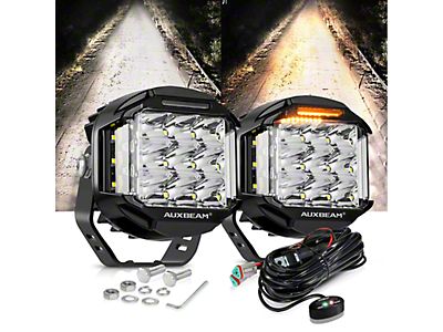 RAM 1500 4-Inch Round Side Shooter LED Pod Lights with Amber DRL; Combo  Beam (Universal; Some Adaptation May Be Required) - Free Shipping