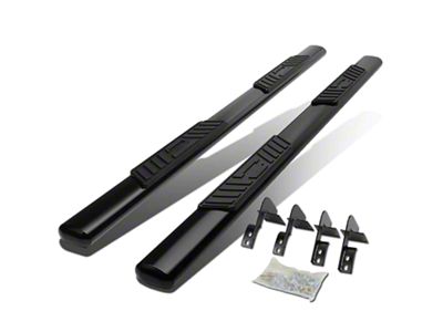 5-Inch Straight Nerf Side Step Bars; Black (09-18 RAM 1500)