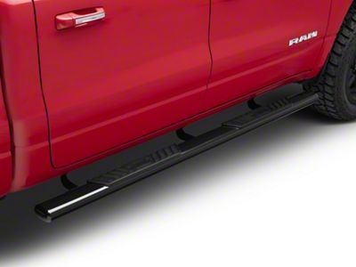 5-Inch Straight Nerf Side Step Bars; Black (19-25 RAM 1500 Crew Cab)