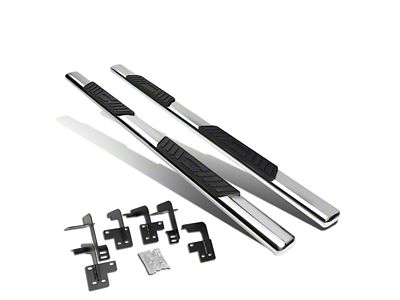 5-Inch Straight Nerf Side Step Bars; Stainless Steel (19-25 RAM 1500 Quad Cab)